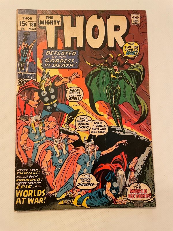The Mighty Thor # 186 FN/VF Marvel Comic Book Loki Sif Odin Asgard 25 LI2