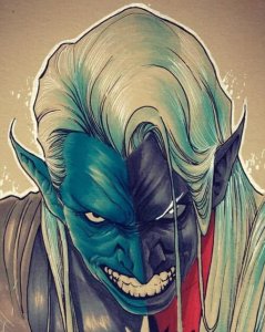 Malekith Marvel Original Art by Sergio Dávila – Thor Villain A4 Signed Sketch