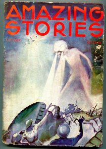 Amazing Stories Pulp October 1933- WWI horror cover- G