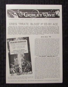 1970 THE GRIDLEY WAVE Fanzine #28 FN 6.0 Edgar Rice Burroughs Tarzan 4pgs