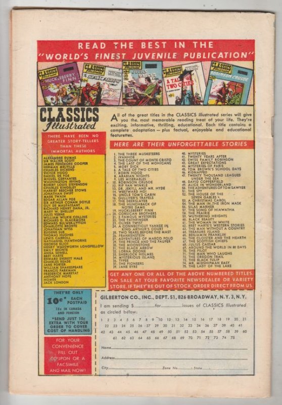 Classics Illustrated #76 (Oct-50) FN/VF Mid-High-Grade 