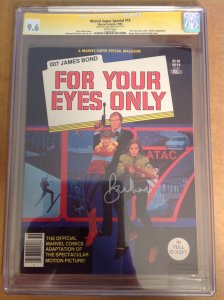 CGC 9.6 SS Marvel Super Special #19 For Your Eyes Only signed by Roger Moore 007