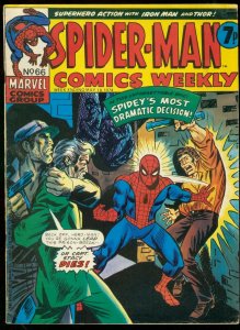 SPIDER-MAN COMICS WEEKLY #66 1974-BRITISH REPRINTS VG