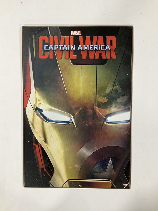 Captain America Civil War Movie Wood plaque 13x19 2015 Marvel