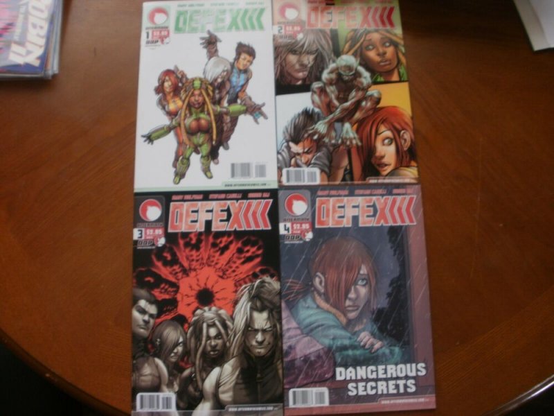 4 DDP Aftermath DEFEX Comic #1 #2 #3 #4 Dangerous Secrets (2004) Wolfman Caselli