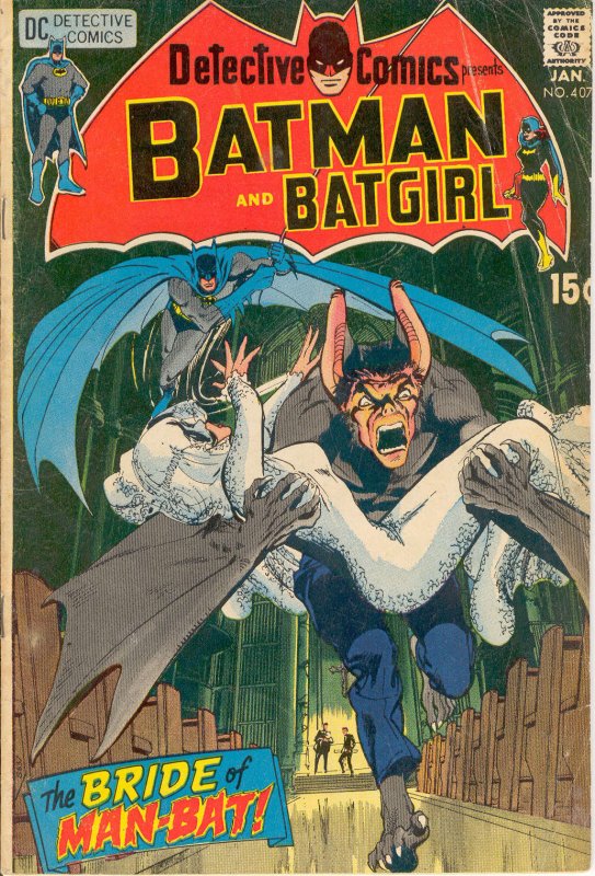 Detective Comics #407 FN ; DC | Batman Neal Adams Man-Bat Bride 1971 Wedding