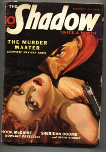 SHADOW 1938 Feb 15 - STREET AND SMITH-RARE PULP MAGAZINE G/VG