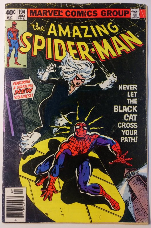 The Amazing Spider-Man #194 (5.5, 1979) 1st App Black Cat