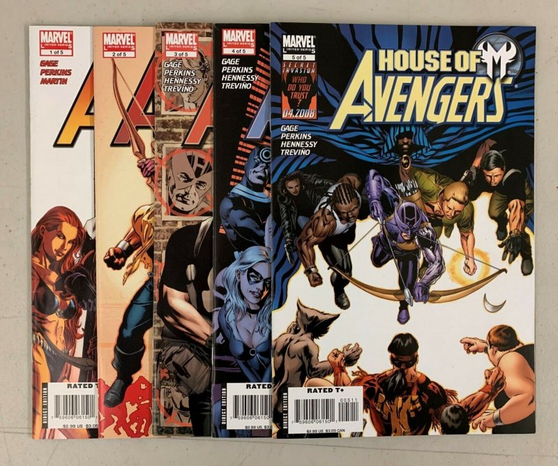 House of M Avengers #1-5 Set (2007 Marvel)  Christos Gage 1 2 3 4 5  (7.5-8.5) 