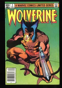 Wolverine #4 VF/NM 9.0 Newsstand Variant Limited Series