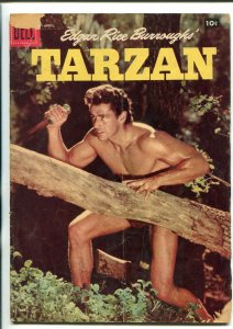 TARZAN #91-1957-DELL-GORDON SCOTT COVER- BURROUGHS- MARSH- MANNING-good