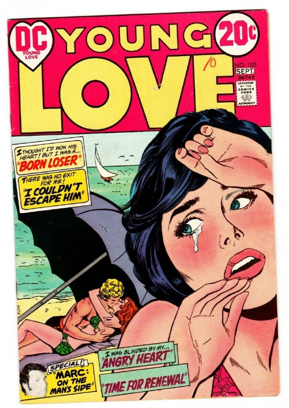 YOUNG LOVE #105 comic book-DC ROMANCE-BEACH COVER