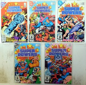 Super Powers Lot 5 #1 Newsstand, 2, 3, 4, 5 1984 DC Complete Run Comics