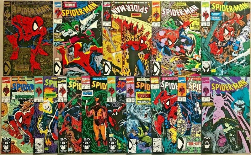 SPIDER-MAN#1-14 VF/NM LOT 1990  TODD MCFARLANE MARVEL COMICS