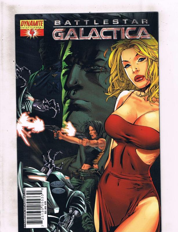 Lot of 4 Battlestar Galactica Dynamite Comic Books #4(2) 5(2) BF5