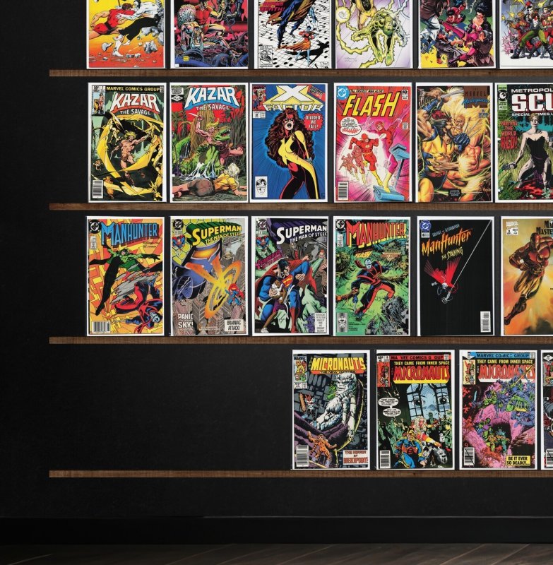 Huge Lot 140+ Comics with Manhunter, The Flash, Micronauts & More!