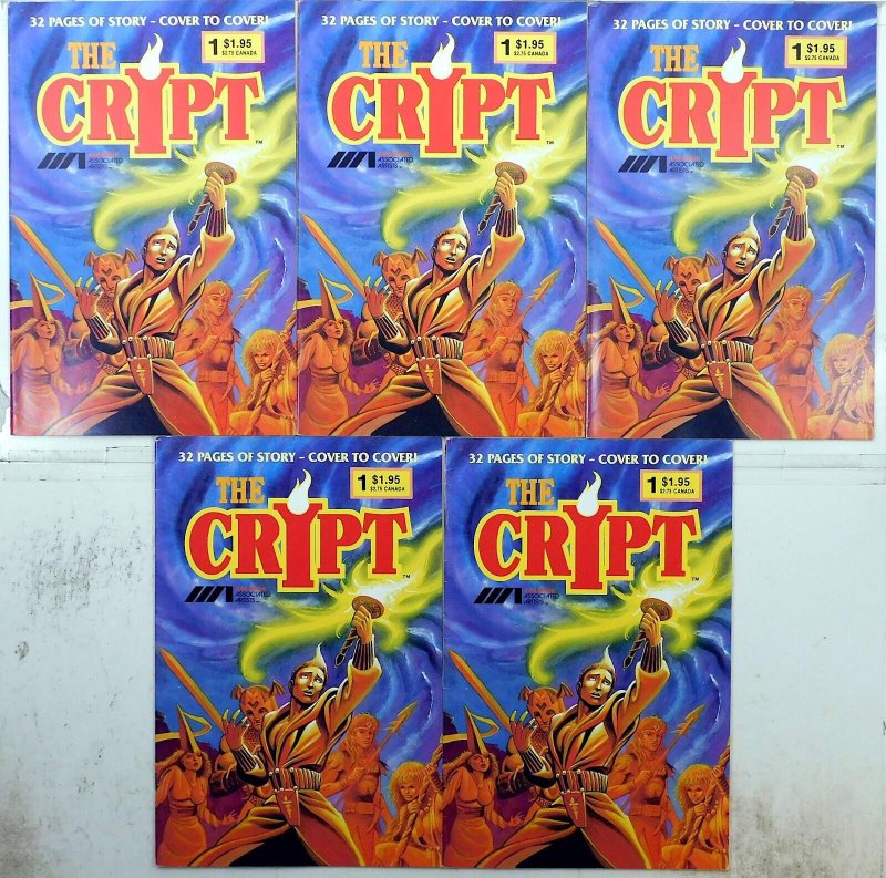 Crypt Lot 5 #1 x5 1987 Aaaargh! Associated Press Sean Gallagher 1st Print Comics