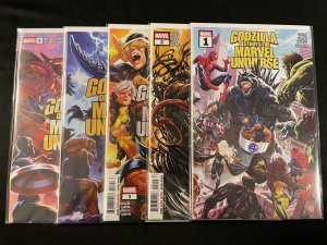 GODZILLA DESTROYS THE MARVEL UNIVERSE #1-5 Complete Mini-Series, NM Condition
