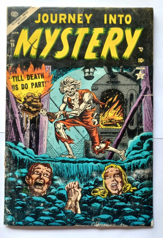 Journey Into Mystery #15 - Pre-Code Horror - Brodsky - Buried Alive -1954- PR/FR