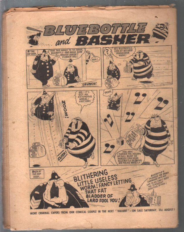 Valiant 8/31/1968-Fleetway-tabloid-Daredevil Birdman-U.K.-G/VG