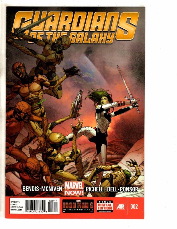 Lot Of 5 Guardians Of The Galaxy Marvel Comic Books # 1 2 3 4 5 1st Prints J252