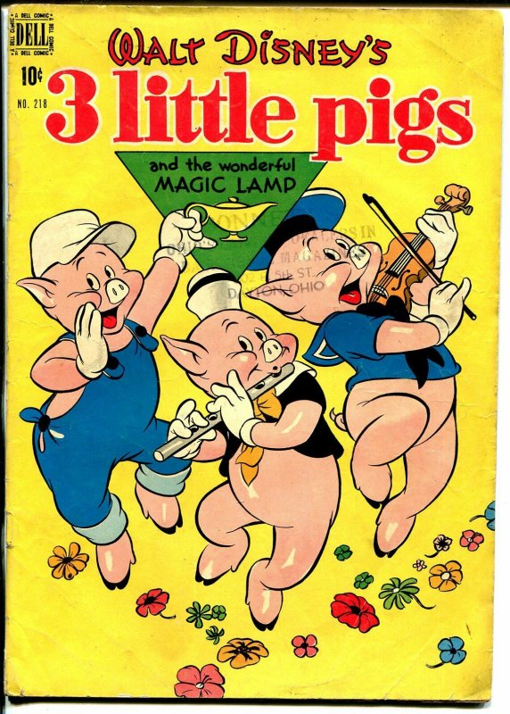 3 Little Pigs-Four Color #218 1949-Dell-based on the Walt Disney cartoon-VG