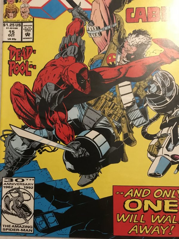 X-FORCE #15 : Marvel 10/92 NM-; Deadpool Vs. Cable