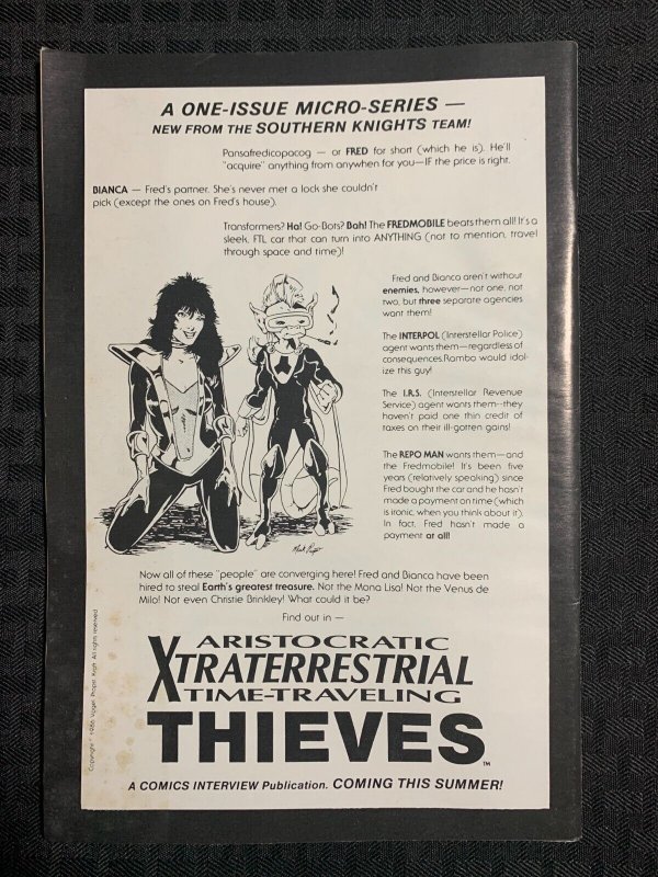 1986 COMICS INTERVIEW #34 VG/FN 5.0 Elektra Assassin / Bill Sienkiewicz