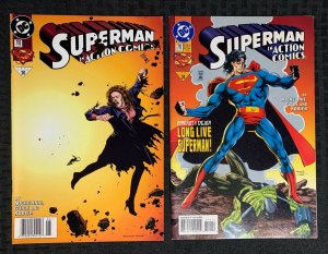 1995 ACTION COMICS #710 (20) & 711 (24) VF/NM 9.0 Long Live Superman