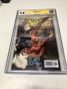 New Avengers (2005) # 4 (CGC 9.8 SS)  Signed Michael Bendis • Marvel Comics •