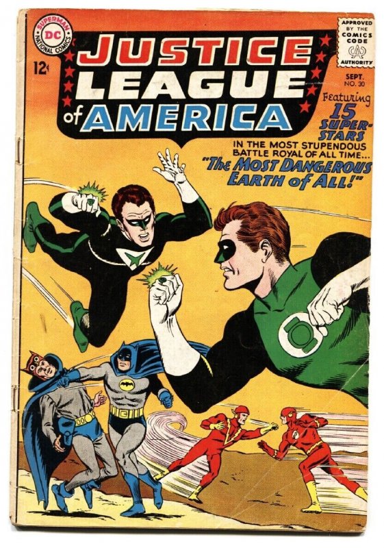 JUSTICE LEAGUE OF AMERICA #30-comic book-JUSTICE SOCIETY-DC COMICS vg