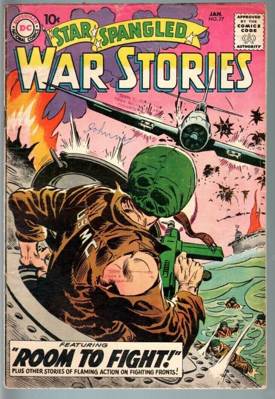 STAR SPANGLED WAR STORIES #77-1959-DC WAR COMIC-SILVER AGE-VG VG 