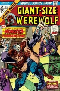GIANT SIZE WEREWOLF (1974) #2 VERSUS FRANKENSTEIN (VERY GOOD)