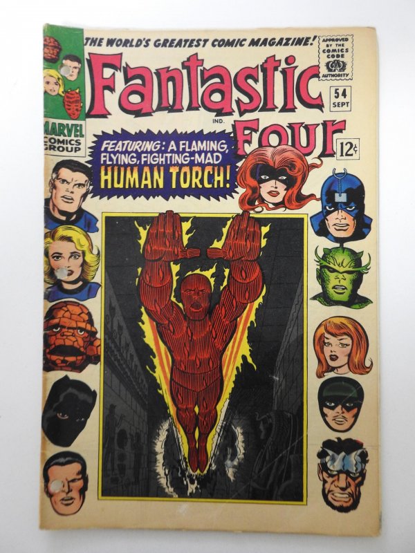 Fantastic Four #54 (1966) 3-Hole Punch Sharp Good+ Condition!