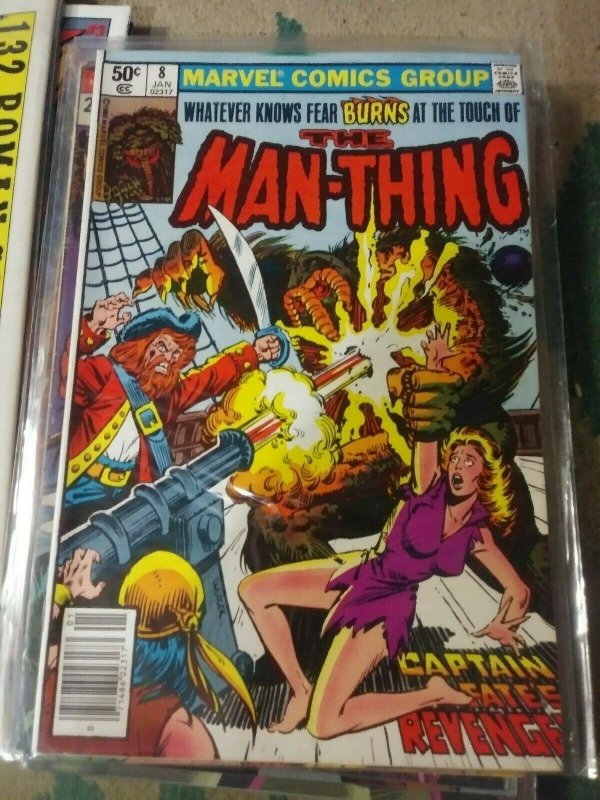  MAN THING #3 5 8 9  1979 marvel whoever knows fear  burns at the tough