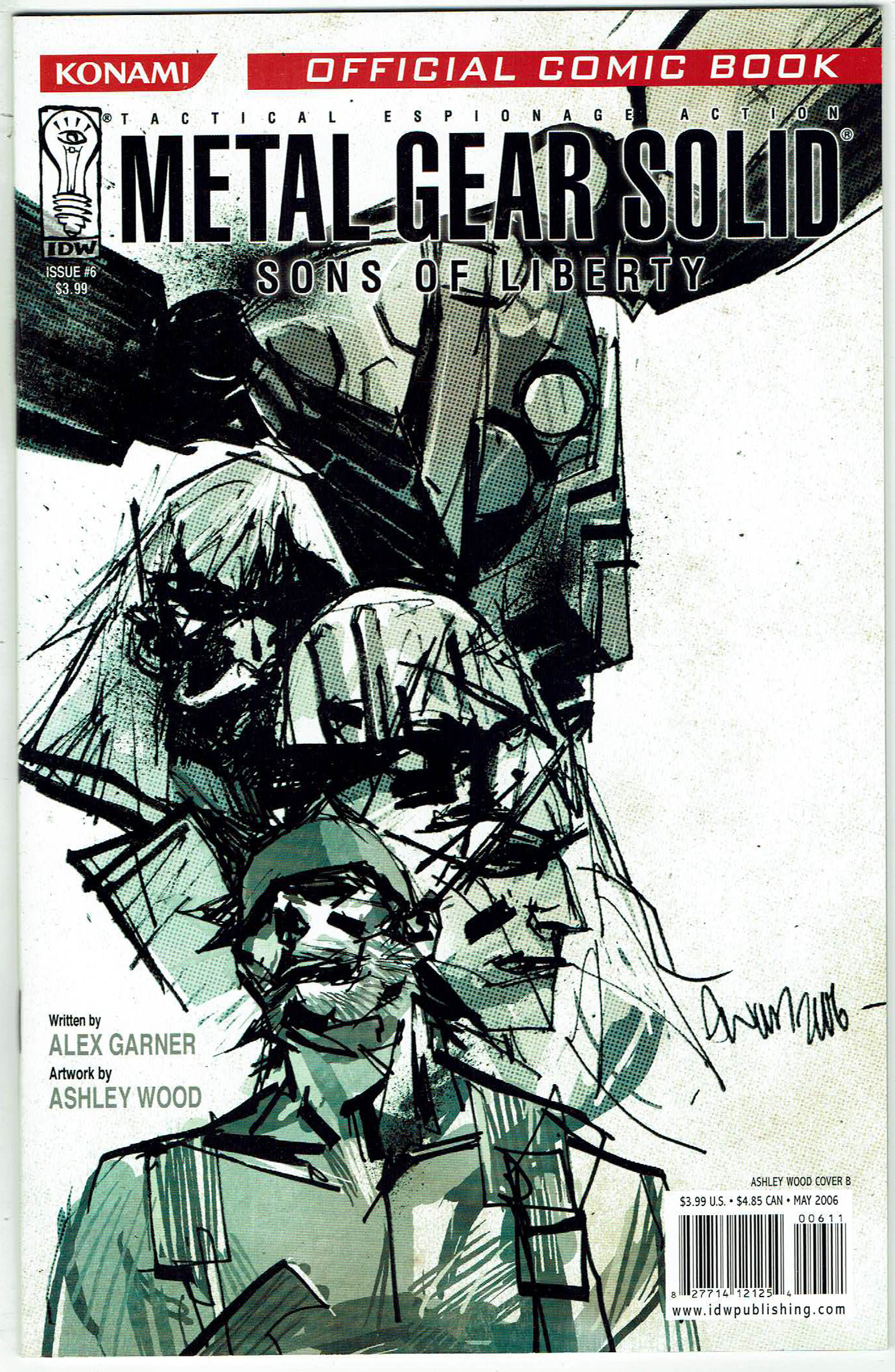 Metal Gear Solid: Sons Of Liberty #6 IDW Ashley Wood NM | Comic Books -  Modern Age, IDW, Horror & Sci-Fi