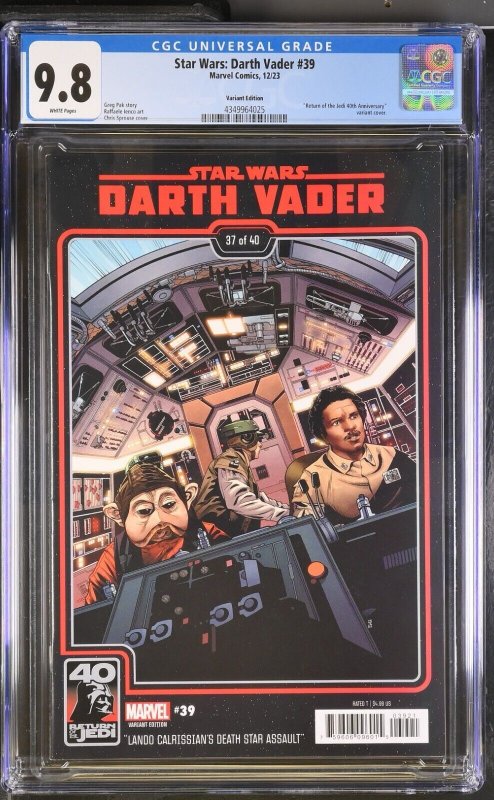 Star Wars Darth Vader #39 CGC 9.8 Sprouse Return of the Jedi Variant Marvel 2023