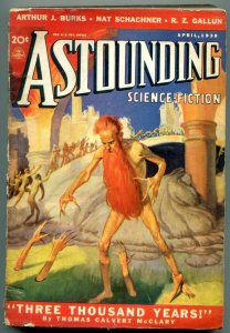 Astounding Pulp April 1938- Science Fiction- Wild Red Beard Menace cover