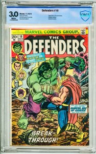 The Defenders #10 (1973) CBCS 3.0 White Pages!