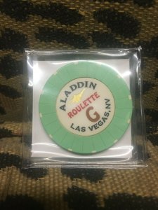 10 ALADDIN CASINO ROULETTE CHIPS - RARE - VEGAS NM ASSORTED COLLECTION