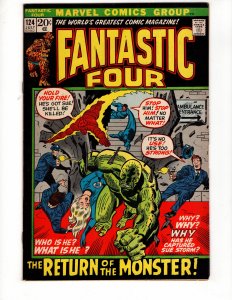 Fantastic Four #124 (1972)   THE RETURN OF THE MONSTER!  / ID#388