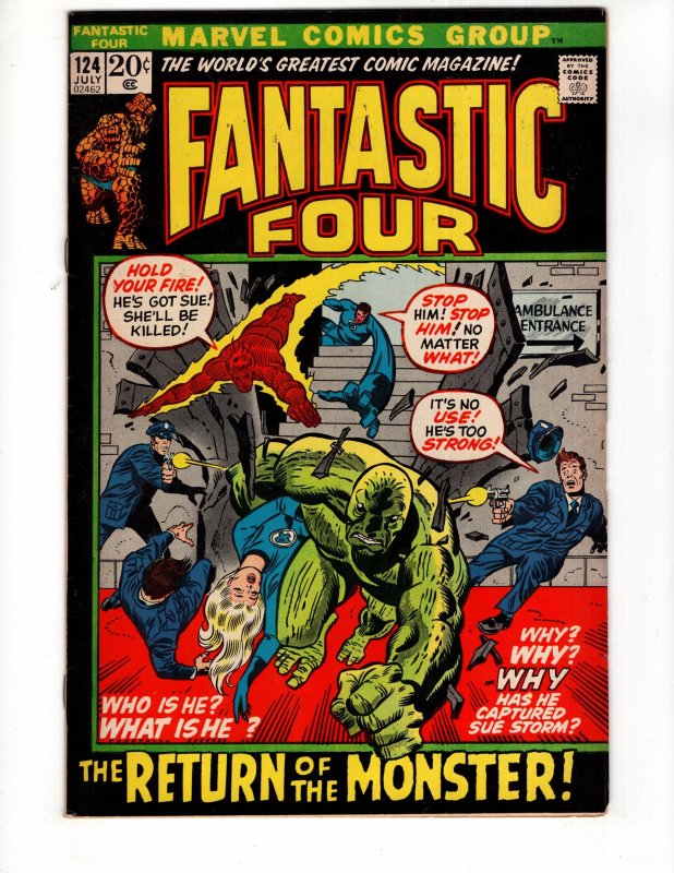 Fantastic Four #124 (1972)   THE RETURN OF THE MONSTER!  / ID#388