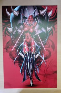 Star wars 11x17 art print (red)  ms. Maul signed with coa by jamie tyndall