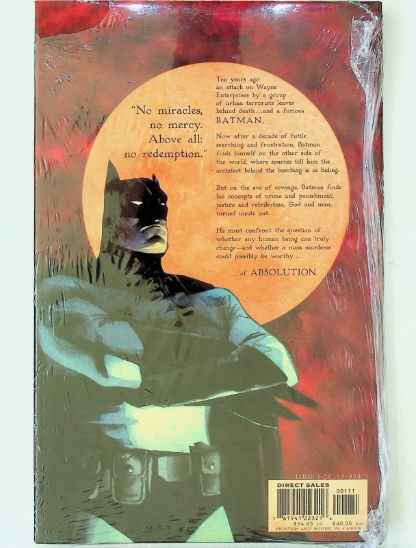 Batman Absolution Hardcover DC Comics Graphic Novel Direct Sales
