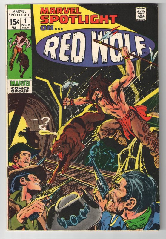 MARVEL SPOTLIGHT # 1(1971) 1st APPEARANCE/ORIGIN  RED WOLF;NEAL ADAMS