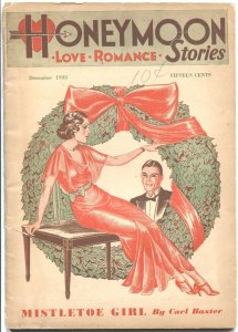 HONEYMOON STORIES #1--DEC 1933-SPICY ROMANCE & LOVE ART-VERY RARE PULP MAGAZINE