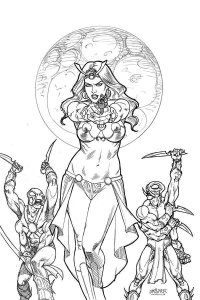 Dejah Thoris (2019) #2 1:21 Linsner Black & White Virgin Variant Dynamite EB114