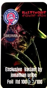 BIRTH OF A SLASHER #1 BALTIMORE COMIC CON FREDDY KRUEGER EMBOSSED FOIL VARIANT.