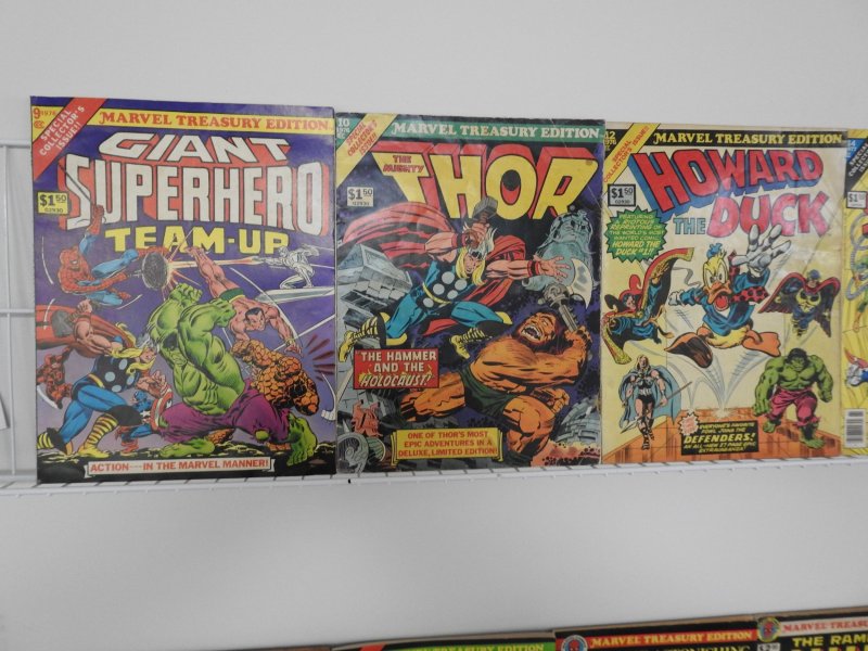Huge Lot Treasury Edition Comics (30) W/Spidey, Thor, Hulk, Batman+ Avg VG+ Cond