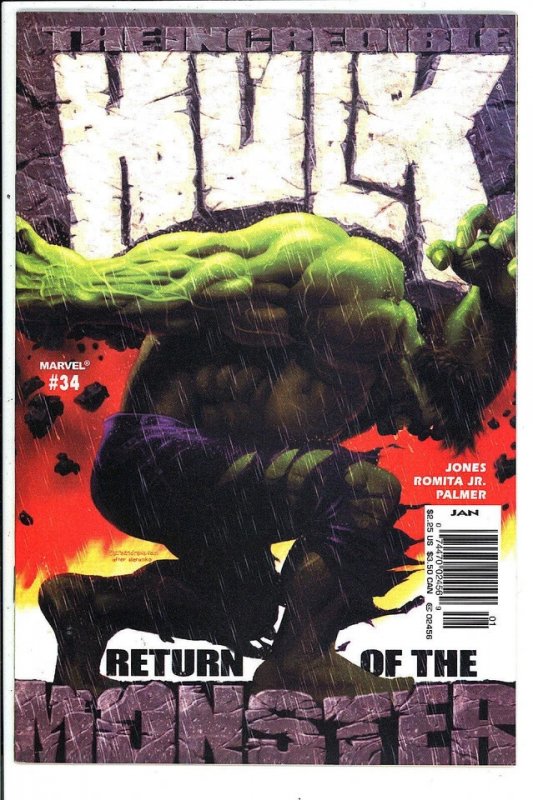 incredible Hulk # 34 LEGACY 508 2002 vol 2 Marvel RETURN OF THE MONSTER NEWSTAND
